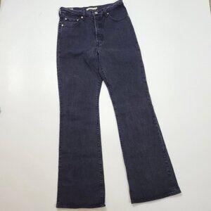Levi's Ribcage Boot Cut Jeans Black Stretch Denim | Size 29